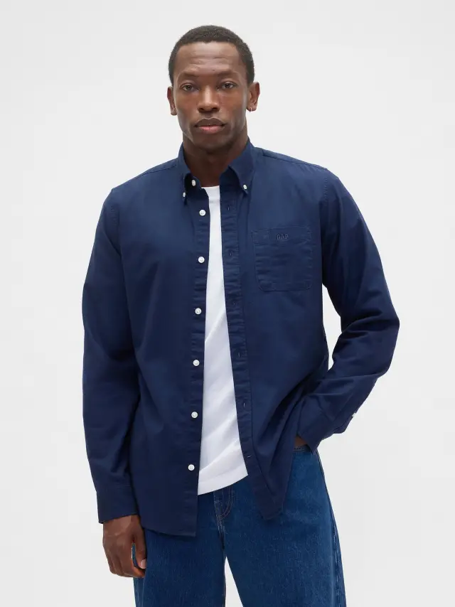 Ανδρικό Πουκάμισο Oxford blue