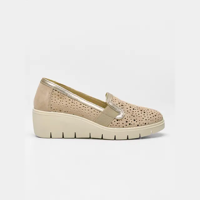 Imac Μοκασίνια-Loafers Γυναικείο δέρμα Nubuck Μπεζ IMA/755660 VISONE