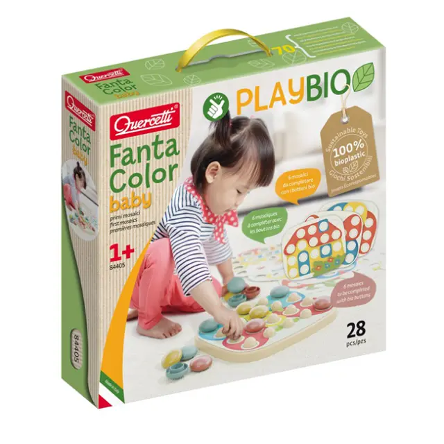 Quercetti Εκπαιδευτικό Παιχνίδι Κατασκευών Fanta Color Baby Play Bio (84405)