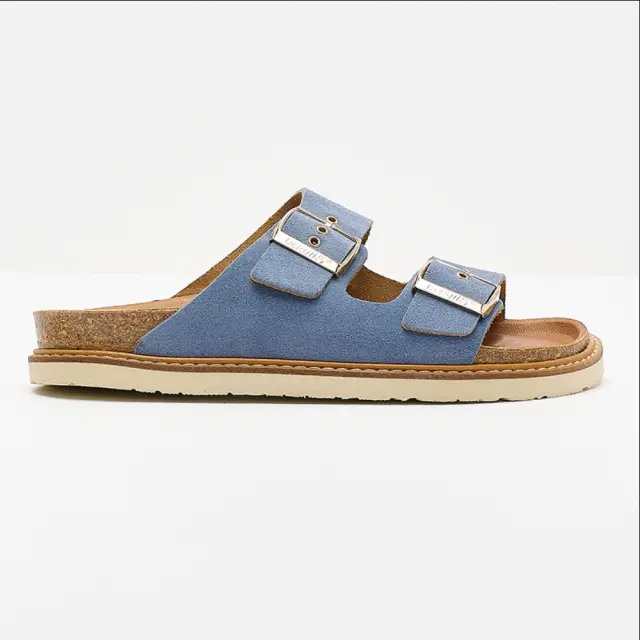 Genuins Πέδιλα Γυναικείο δέρμα suede Μπλέ GEN/HAWAII VELOUR JEANS - 36