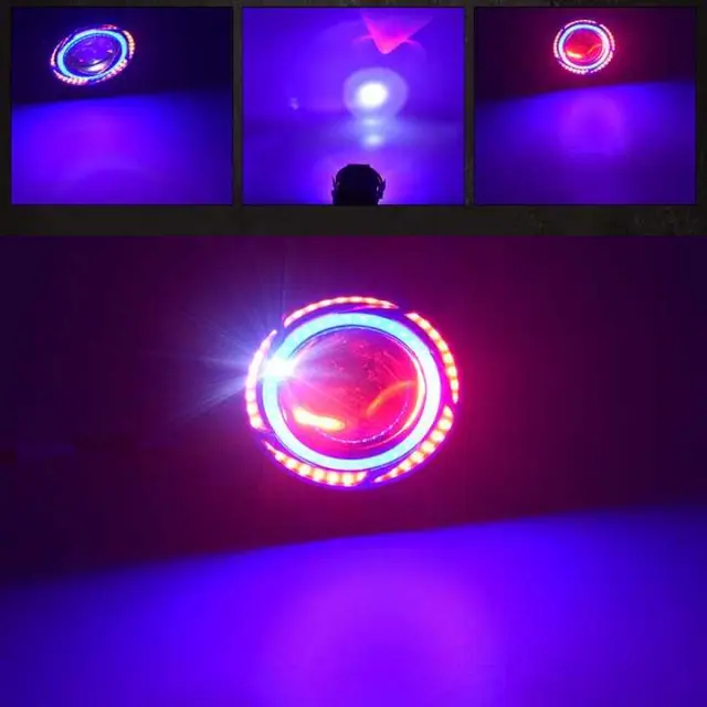 Led προβολάκι μηχανής U11 λευκό με 2χρωμη στεφάνη 15W 2