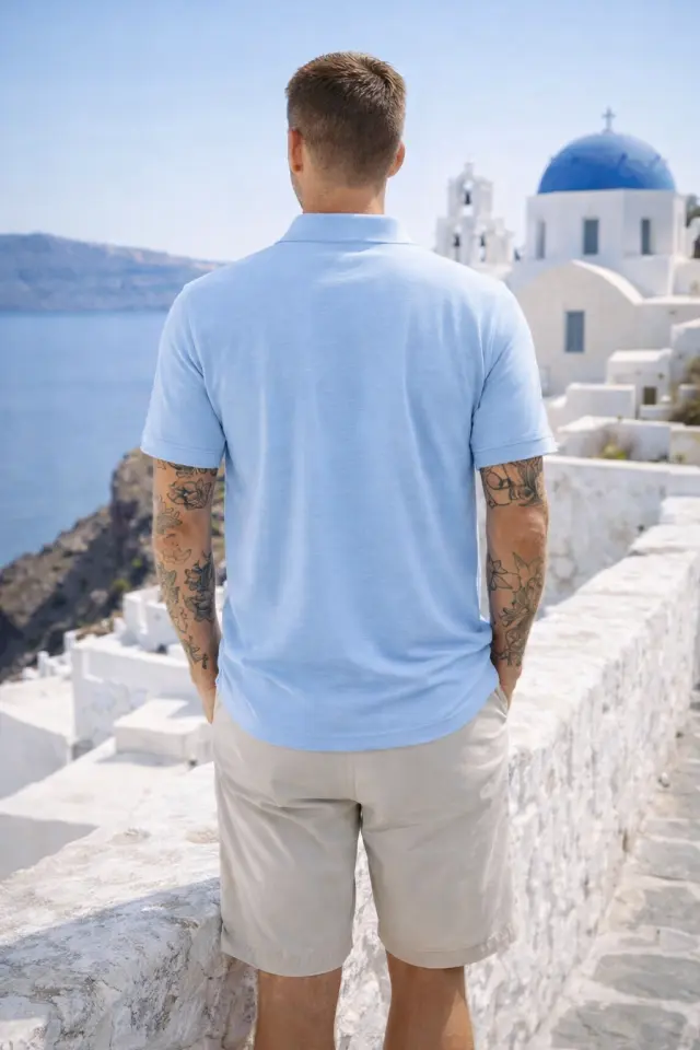 Μπλούζα Polo Noshame® Σιελ - 112602 - XL 2