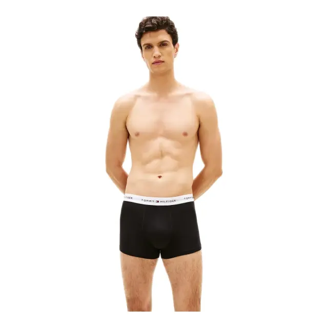 Tommy Hilfiger Ανδρικό Boxer Signature Repeat Logo Trunks - Επταπλό πακέτο, Χρώμα Μαύρο 2