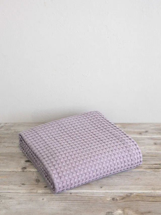 Κουβέρτα 220x240 Υπέρδιπλη Πικέ Comfy Nima 100% βαμβακερό- Warm Lilac 3