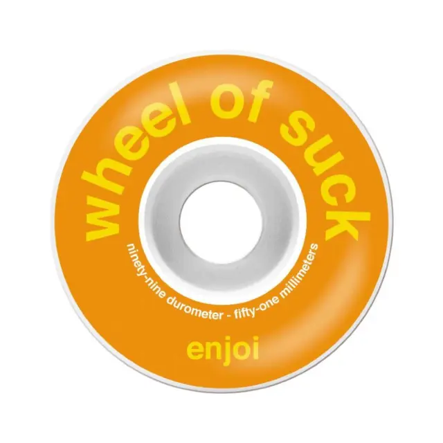 Enjoi Orange Wheel of Suck - Λευκά/Πορτοκαλί ροδάκια 51mm