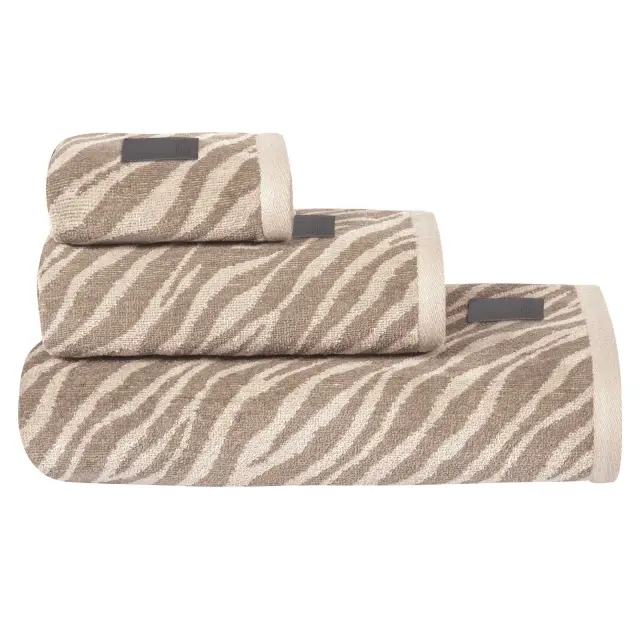 Πετσέτα Χεριών 30x50 550gsm Loft Greenwich Polo Club 4092 Taupe-White 100% βαμβακερό