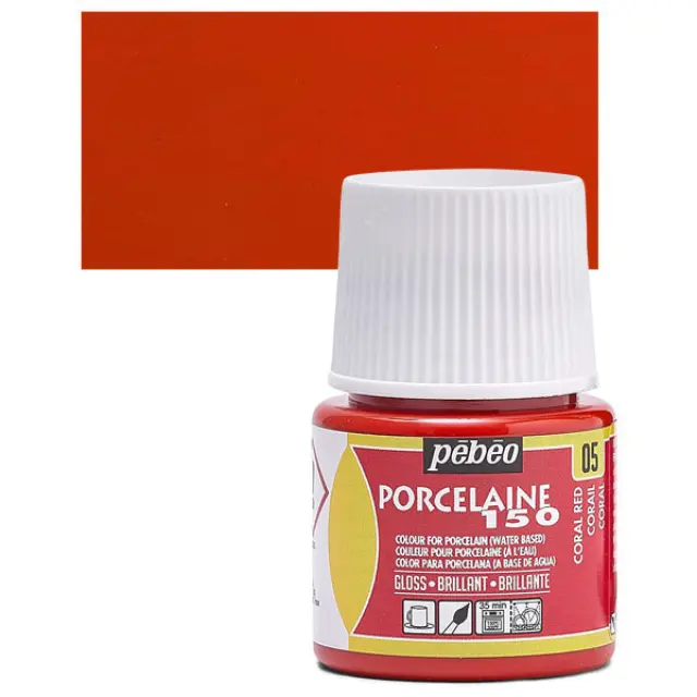 Pebeo Porcelaine 150 Σμάλτο - 05 Coral Red (T) - 45ml