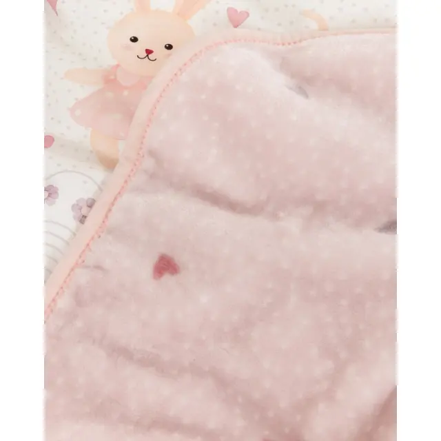 Nima Bebe Κουβέρτα Βελουτέ Κούνιας 110x140 - Sweetheart Ροζ 2