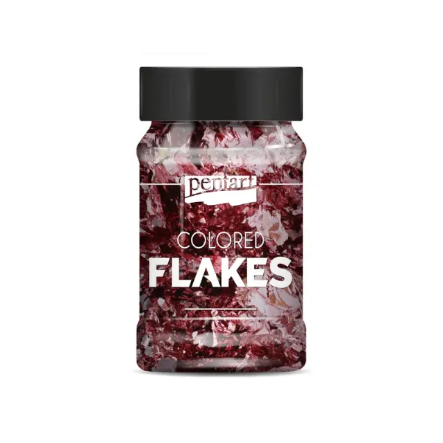 Φύλλα μεταλλικά Nιφάδες χρωματιστές Pentart 100 ml, Pink