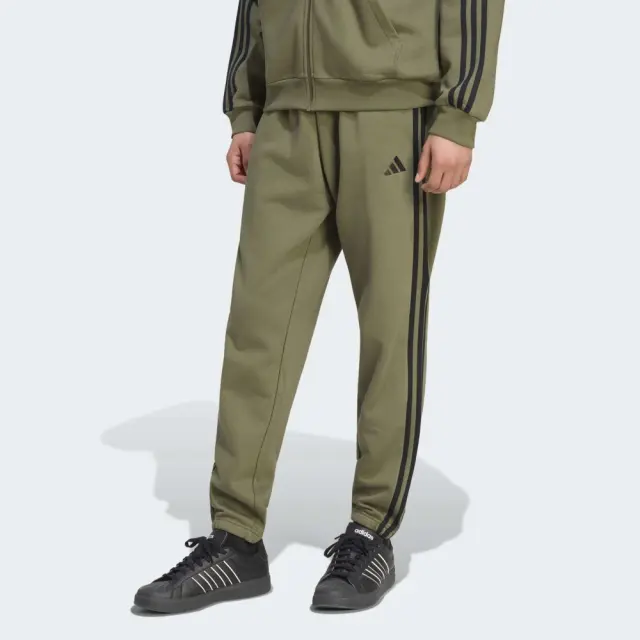 Adidas Ανδρικό Παντελόνι Φόρμας Fleece με Λάστιχο Χακί KY4130 - XL