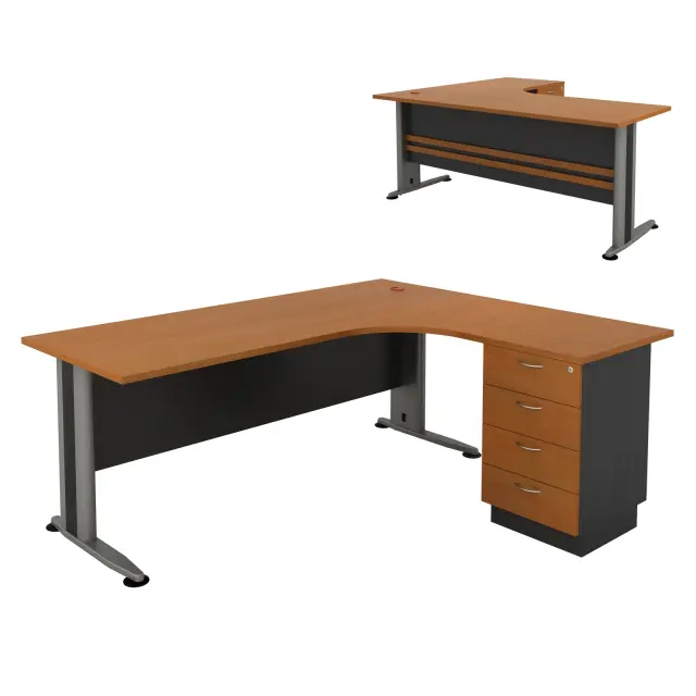 Γραφείο SUPERIOR COMPACT -Δεξ-180x70/150x60cm DG/Cherry / New 180x70/150x60cm