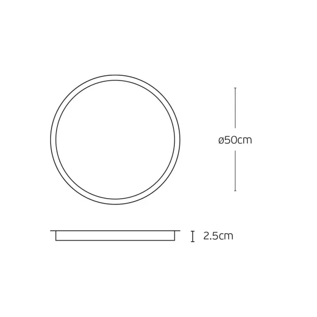 Wabi Panel οροφής CCT LED 36W ø50 μαύρο Άσπρο 3