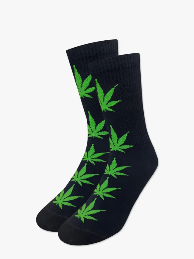 NODO Βαμβακερή Κάλτσα με Σχέδια Marijuana 2