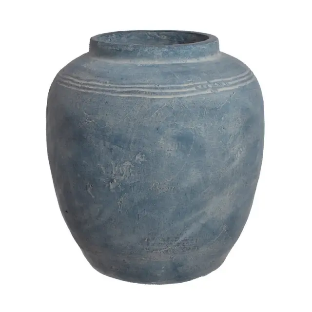 Βάζο κεραμικό vintage, μπλε, 33xY36cm