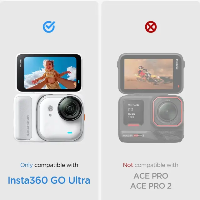 Spigen - (2 pack) Glas.tR Slim, Back Screen (AGL11171) - Insta360 Go Ultra - Clear 2