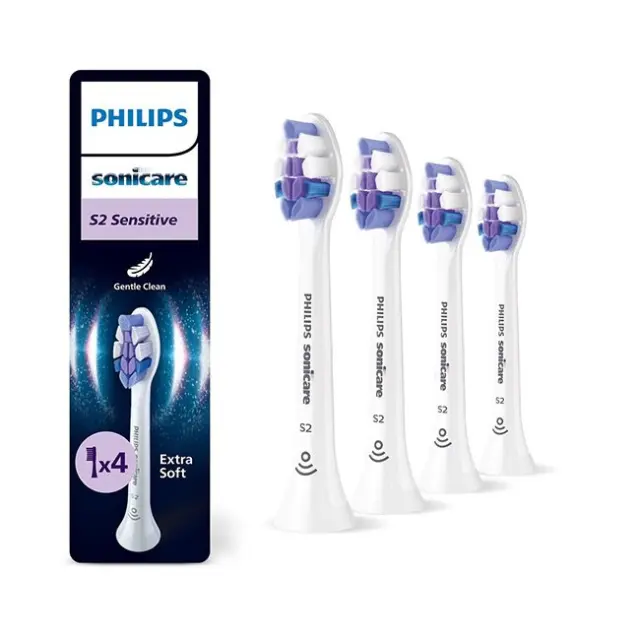 Philips Ανταλλακτικές Κεφαλές Ηλεκτρικής Οδοντόβουρτσας Sonicare S2 Sensitive 4pack White (HX6054/87)