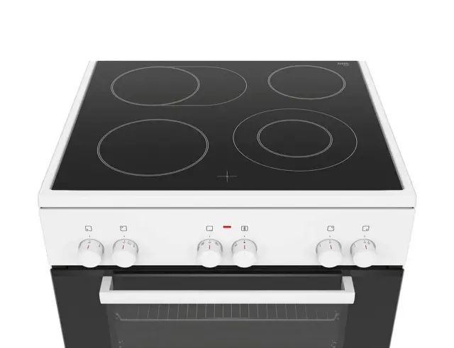 Κουζίνα BOSCH HKA090220 με κεραμικές εστίες , χωρητικότητα φούρνου 66L, 7 λειτουργίες ψησίματος και ενεργειακή κλάση Α - White HKA090220