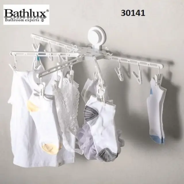 Bathlux Κρεμάστρα Ρούχων από Πλαστικό σε Λευκό Χρώμα 30141 2
