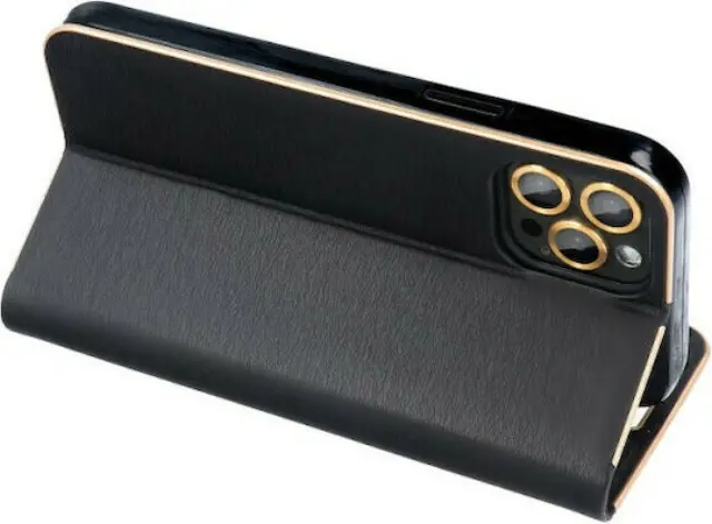 Θήκη Forcell Luna Gold Book Δερματίνης Μαύρο (iPhone 13) 2