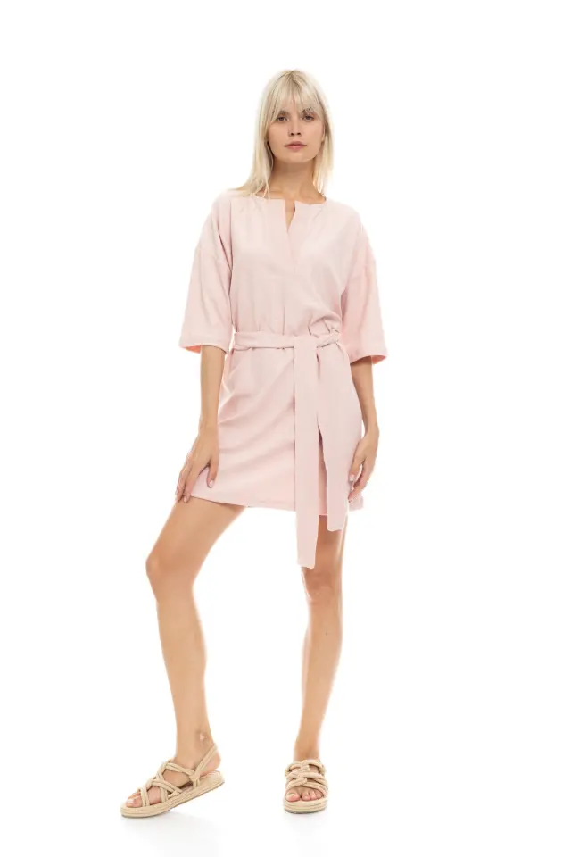 B536 - Dusty Pink - BEACHWEAR TERRY - S
