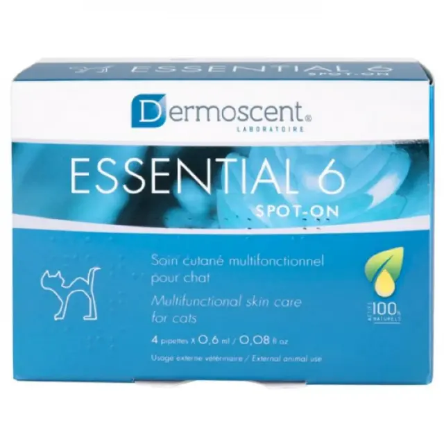 Dermoscent Essential 6 Spot On για Γάτα 4x0.6ml