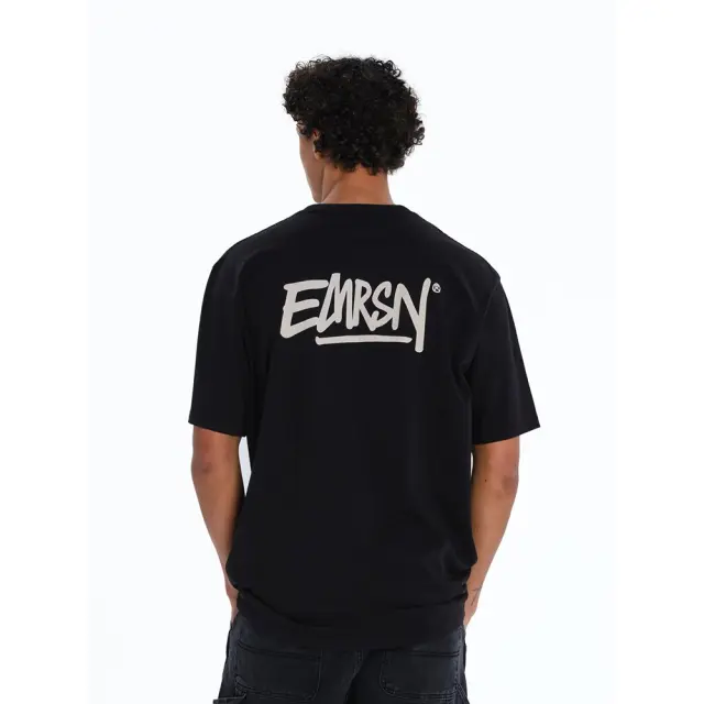 Emerson Men's s/s T-Shirt (261.EM33.24-Black-White) - Λευκό-Μαύρο - L 2