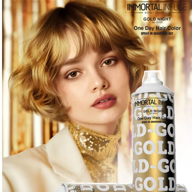 Immortal One Day Hair Color Spray – Gold Night 200ml 2