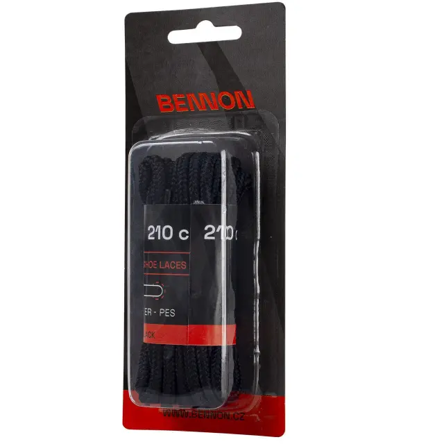 Κορδόνια παπουτσιών Bennon black 210εκ. 2