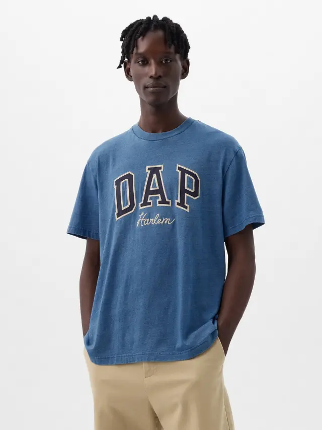 Καφέ DAP × GAP Logo Μπλούζα light indigo - S
