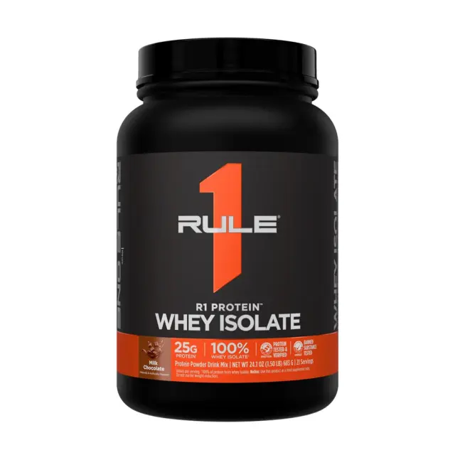 Rule1 R1 Protein Whey Isolate milk-chocolate, 1-5-lbs