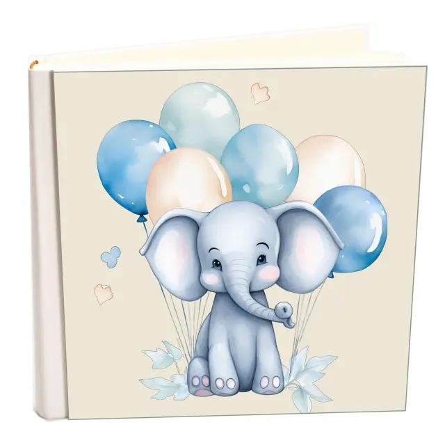 Άλμπουμ my album elephant 36 boho style με ριζόχαρτο 35x35cm και κουτί άλμπουμ