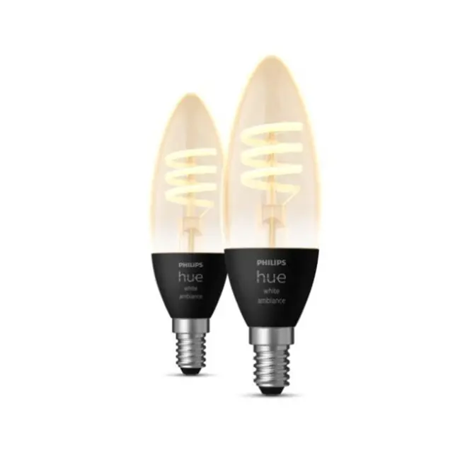Philips Hue LED Bulb E14 WA 4.6W Filament Candle 2pcs (929003145202)