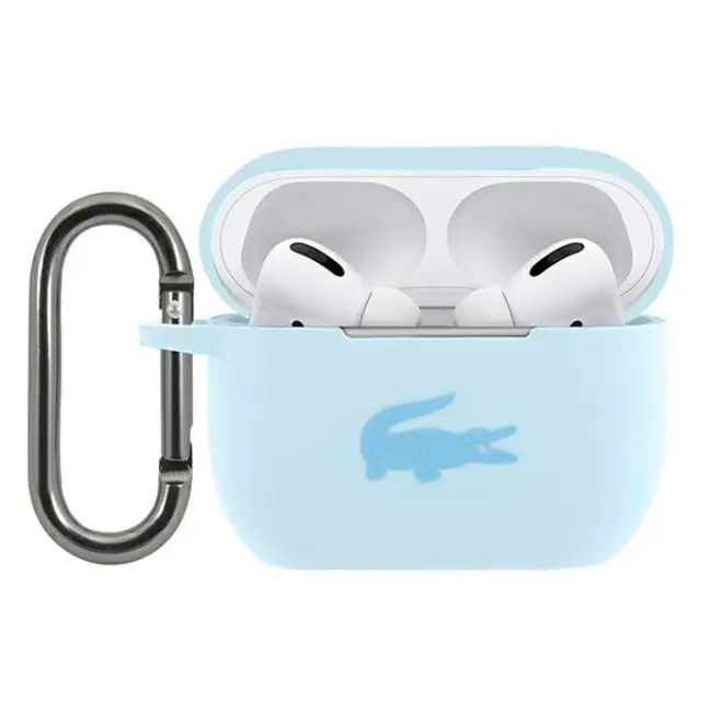 Lacoste Liquid Silicone Glossy Printing Logo Case for AirPods 3 Blue