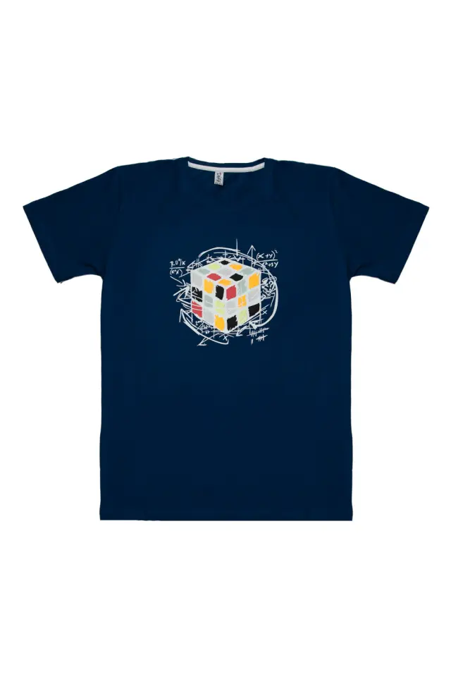 T-Shirt Kid Rubik s Cube Μπλε Σκούρο