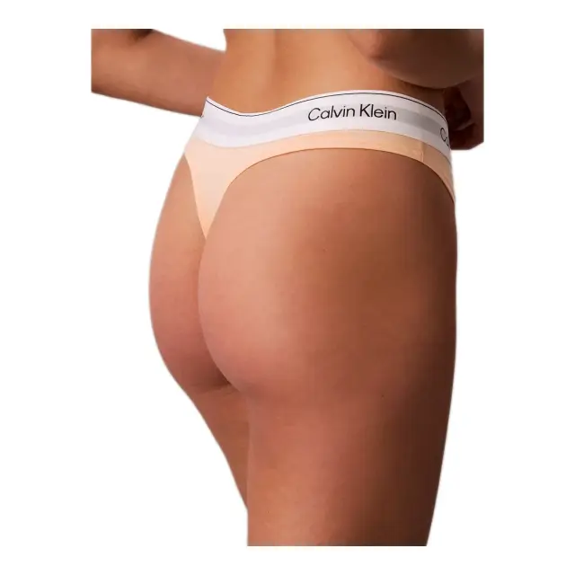 Calvin Klein Γυναικείο String Thong - Icon Cotton Modal, Χρώμα Peach Bliss 3
