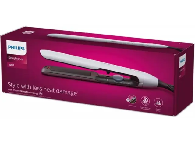 Philips 5000 series BHS520 00 hair styling tool Straightening iron Warm Black - White 1.8 m 2