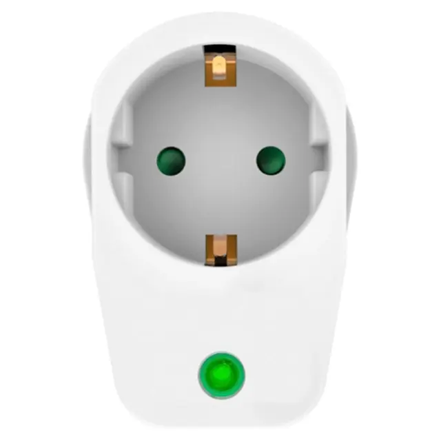 Αντάπτορας Ρεύματος Ασφαλείας Powertech 1x Schuko White (PT-996)