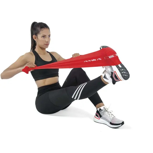 Amila Adult 1.2mX14.5cm 0.3mm Light Resistance Gymband Κόκκινο 48181 (Amila) - One Size 2