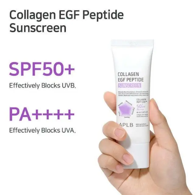 APLB Collagen EGF Peptide Sunscreen SPF50+ PA++++ Αντηλιακή Κρέμα με Αντιγηραντική Δράση 40ml 2