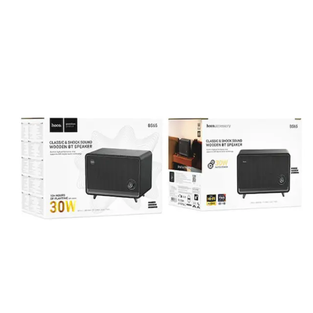 Hoco Retro Style Ηχείο Bluetooth 20W με Ραδιόφωνο Μαύρο 2