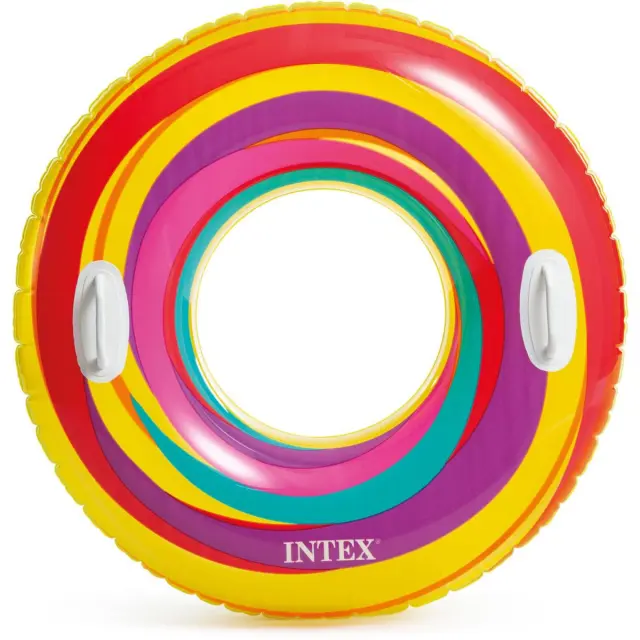 Φουσκωτή σαμπρέλα θαλάσσης Intex Swirly Whirly με χειρολαβές, 91x91cm, σε 2 επιλογές χρωμάτων I03402490 2