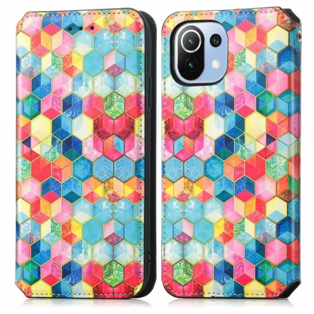 Θήκη Βιβλίο Με Δυνατότητα Stand για Xiaomi Mi 11 Lite 4G/5G - Colourful Magic OEM