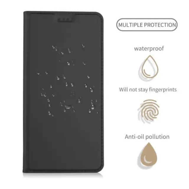 Θήκη Book Magnet με δυνατότητα Stand & Υποδοχής καρτών για Nokia 7 Plus Black 2