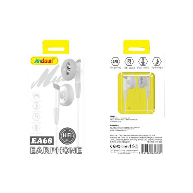 Andowl Ενσύρματα Ακουστικά με AUX 3.5mm EA68 - Earphone 888881