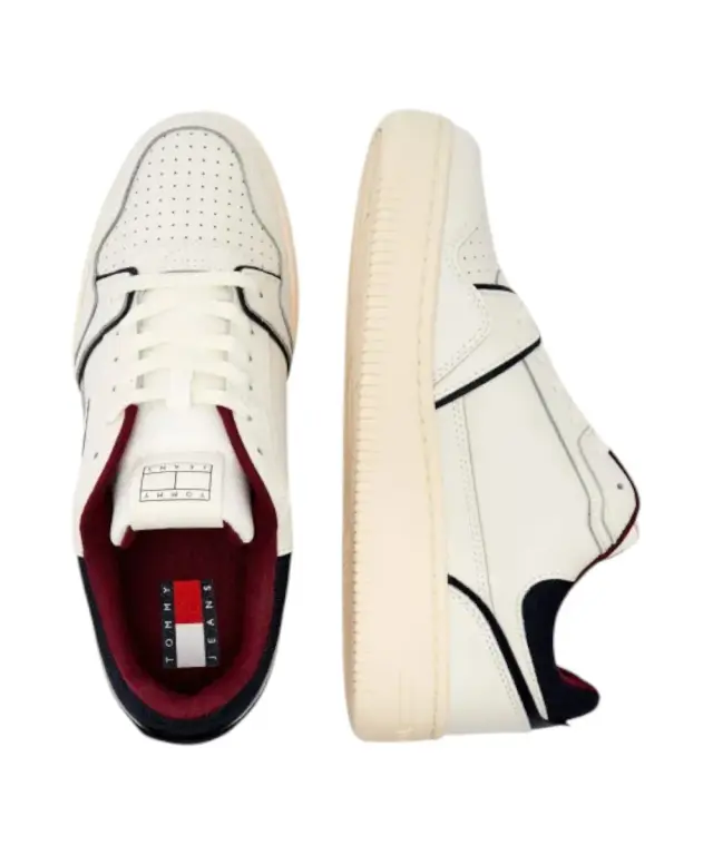 Tommy Hilfiger - Ανδρικά Sneakers Th Retro Basket EM0EM01612-0GZ Εκρού 2