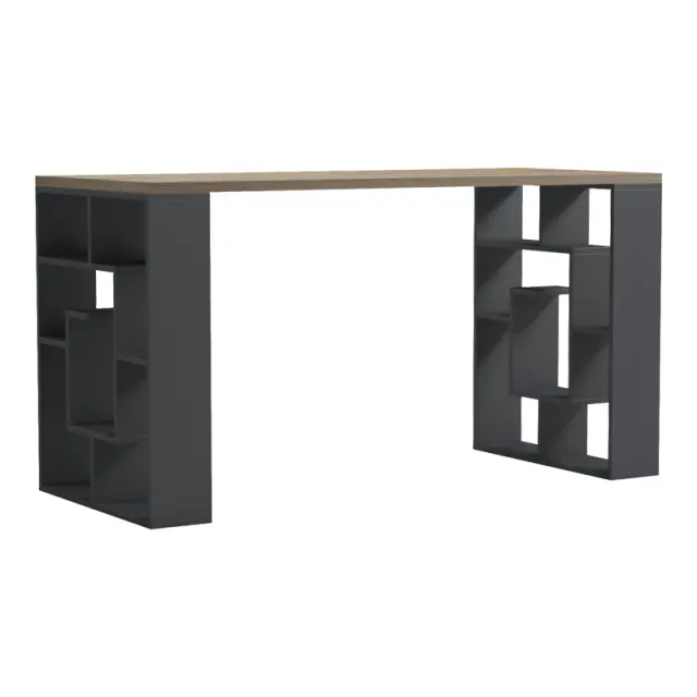 Γραφείο εργασίας Lovet pakoworld ανθρακί-sonoma 140x60x72εκ