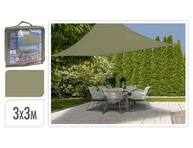 Πανί σκίασης τετράγωνο C46400350 - 3x3m - Olive Green C46400350