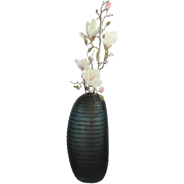 Βάζο Μπλε Γυαλί 28x22x42cm 3
