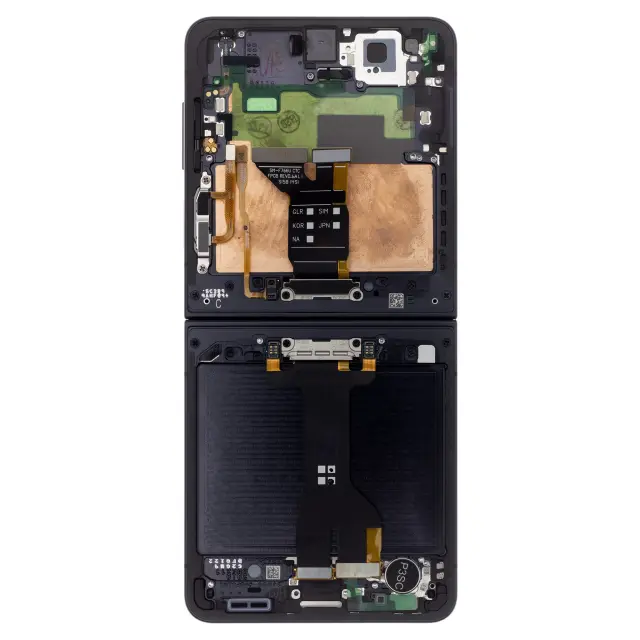 LCD display + Touch Unit + Front Cover Samsung F766 Galaxy Z Flip 7 5G Black (Service Pack) 2