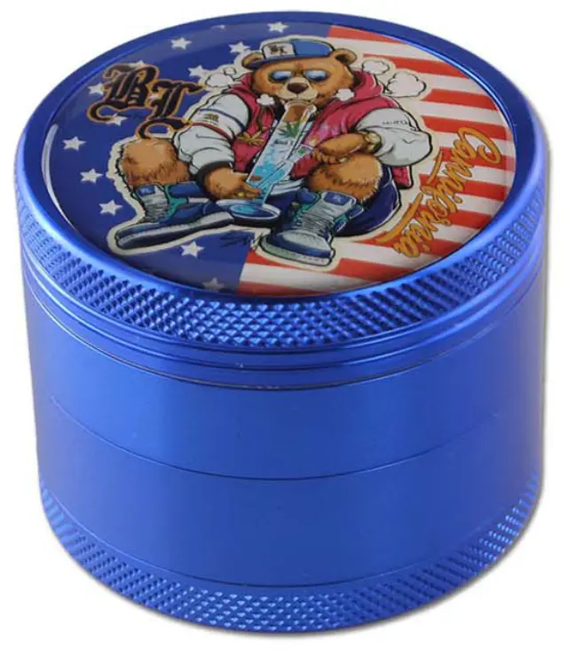Grinder Τρίφτης 50mm Αλουμίνιο Σχέδιο Cannifornia Blue - 4 Parts